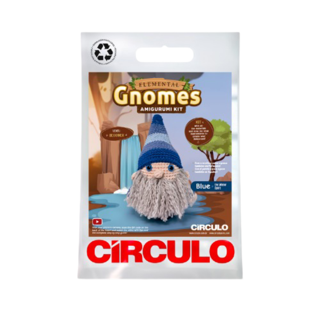Kit Círculo Amigurumi Gnomos Elementales